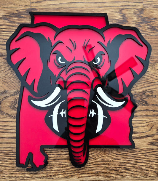 Acrylic Alabama Football Elephant Sign