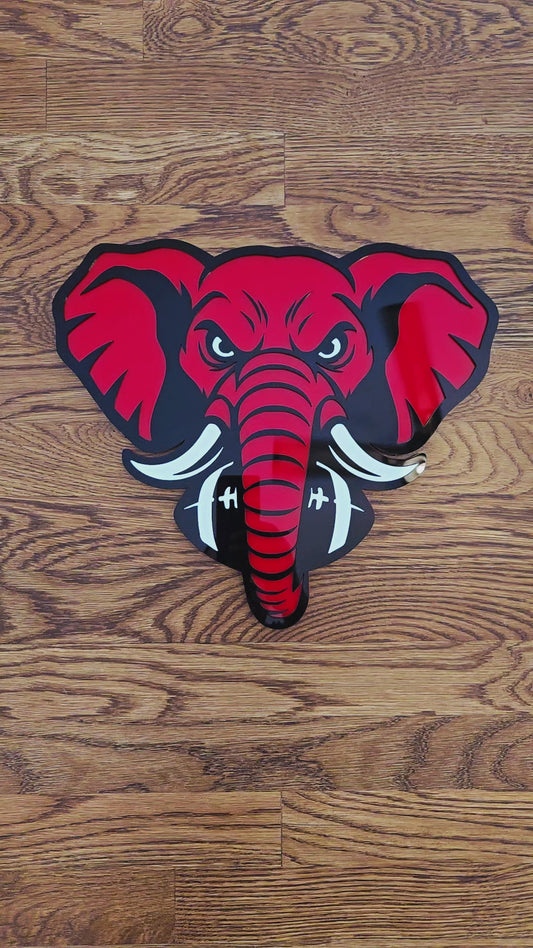 Acrylic Alabama Inspired Football Elephant Sign
