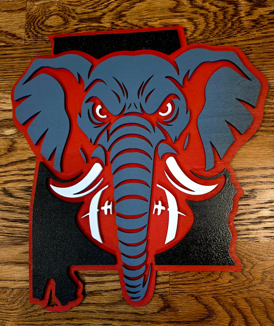 Alabama Elephant Football Sign
