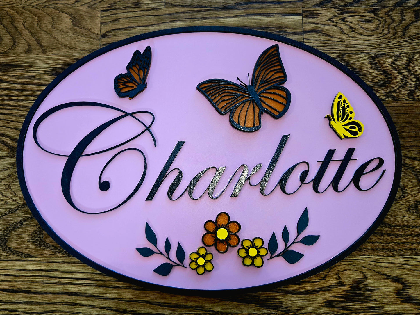 Butterfly Name Sign