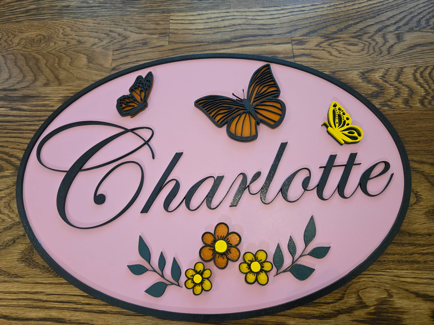Butterfly Name Sign