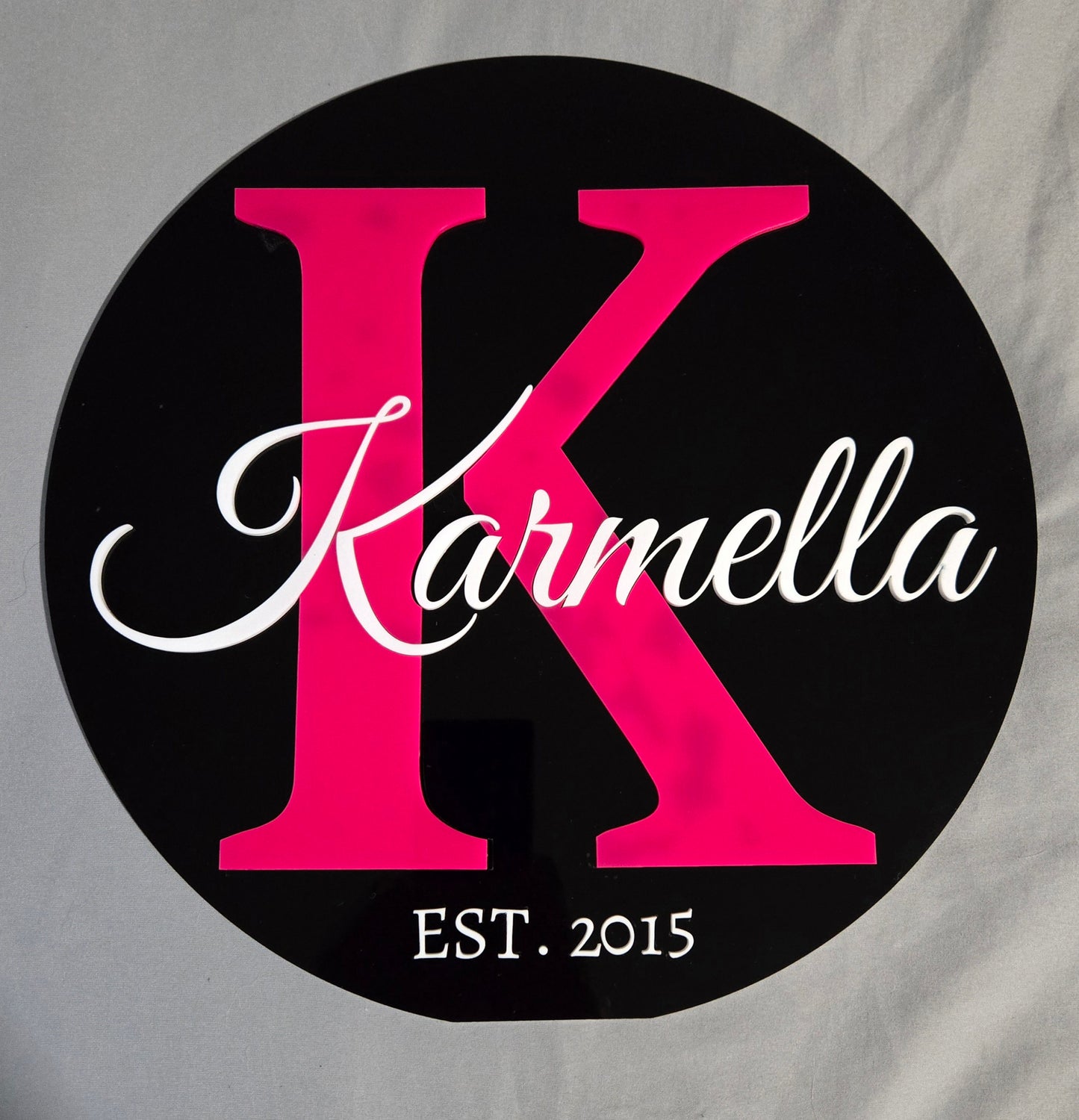 Round Acrylic Name Sign