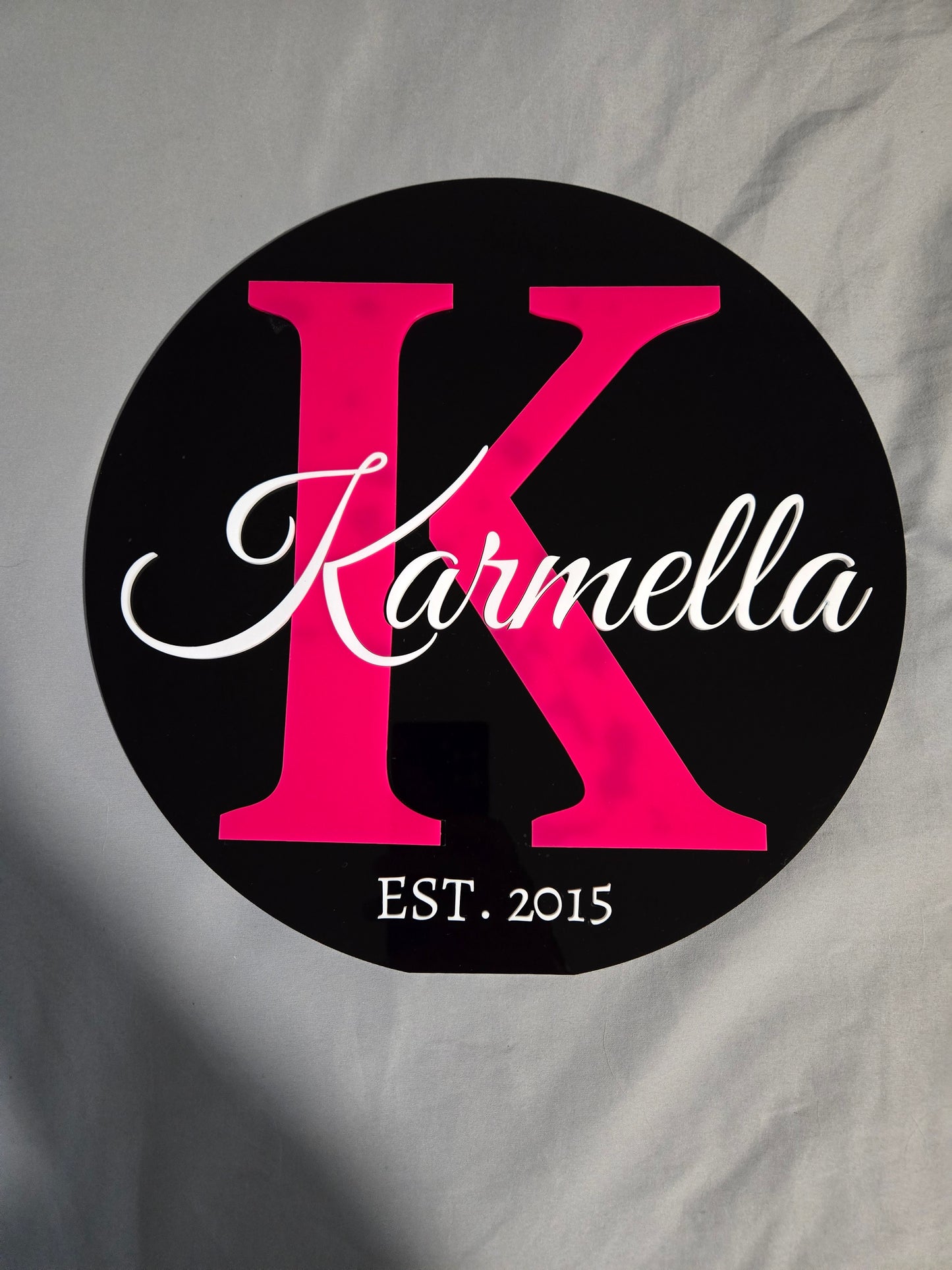 Round Acrylic Name Sign