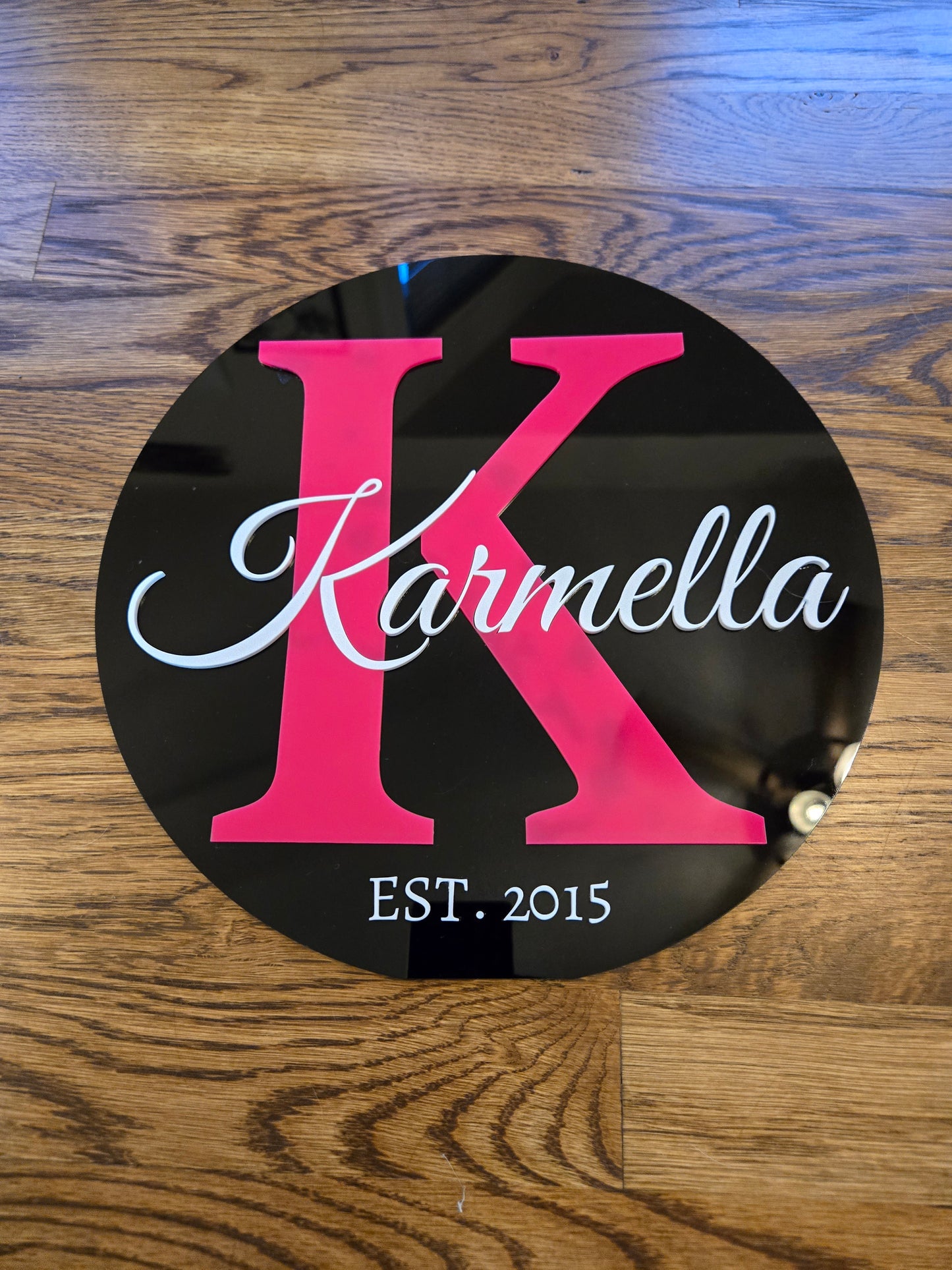 Round Acrylic Name Sign