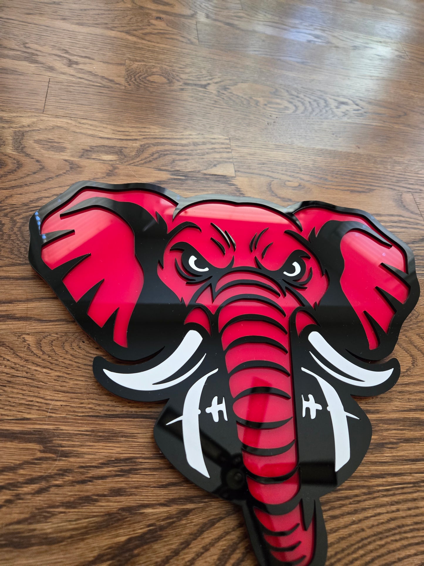 Acrylic Alabama Inspired Football Elephant Sign
