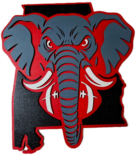 Alabama Elephant Football Sign