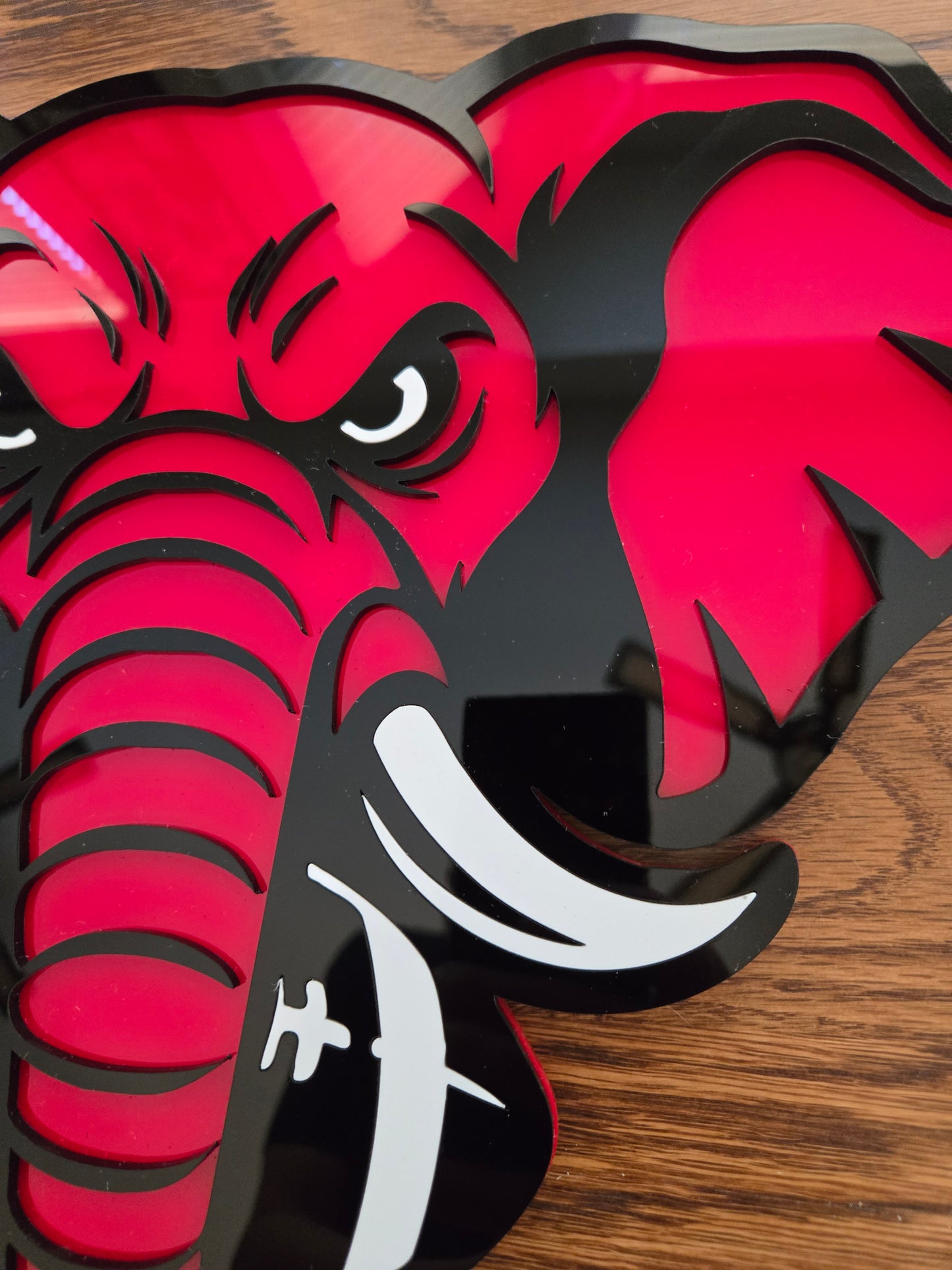 Acrylic Alabama Inspired Football Elephant Sign