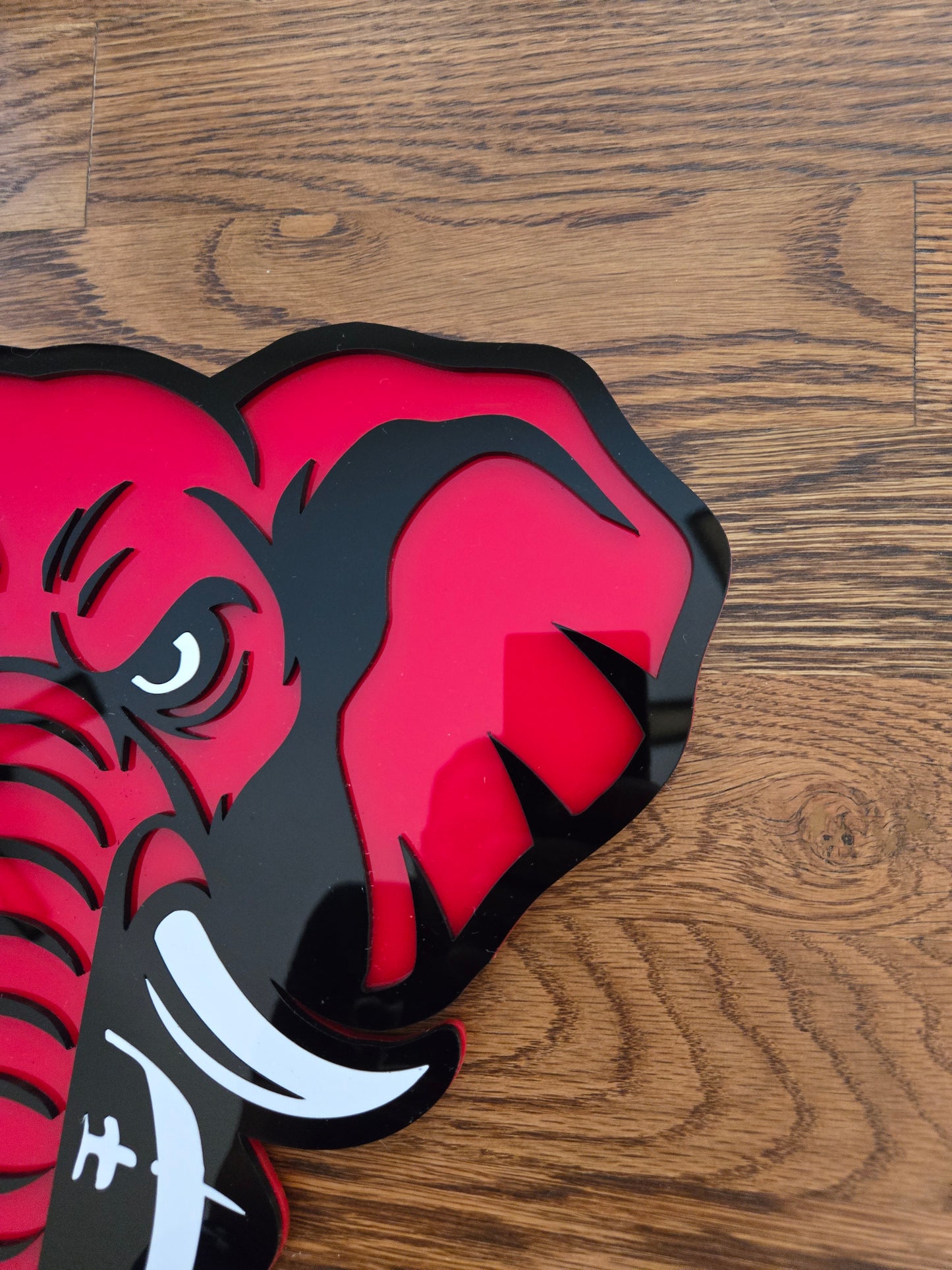 Acrylic Alabama Inspired Football Elephant Sign
