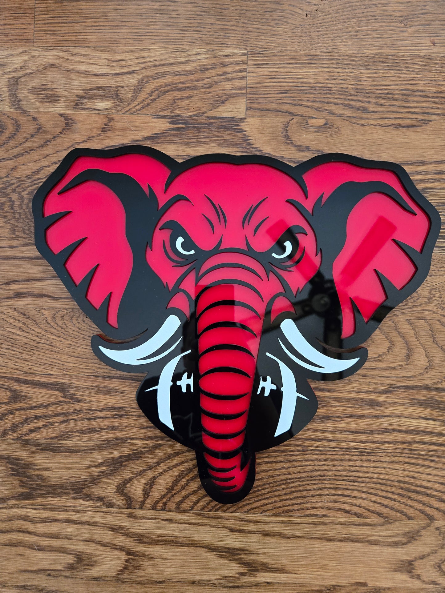 Acrylic Alabama Inspired Football Elephant Sign