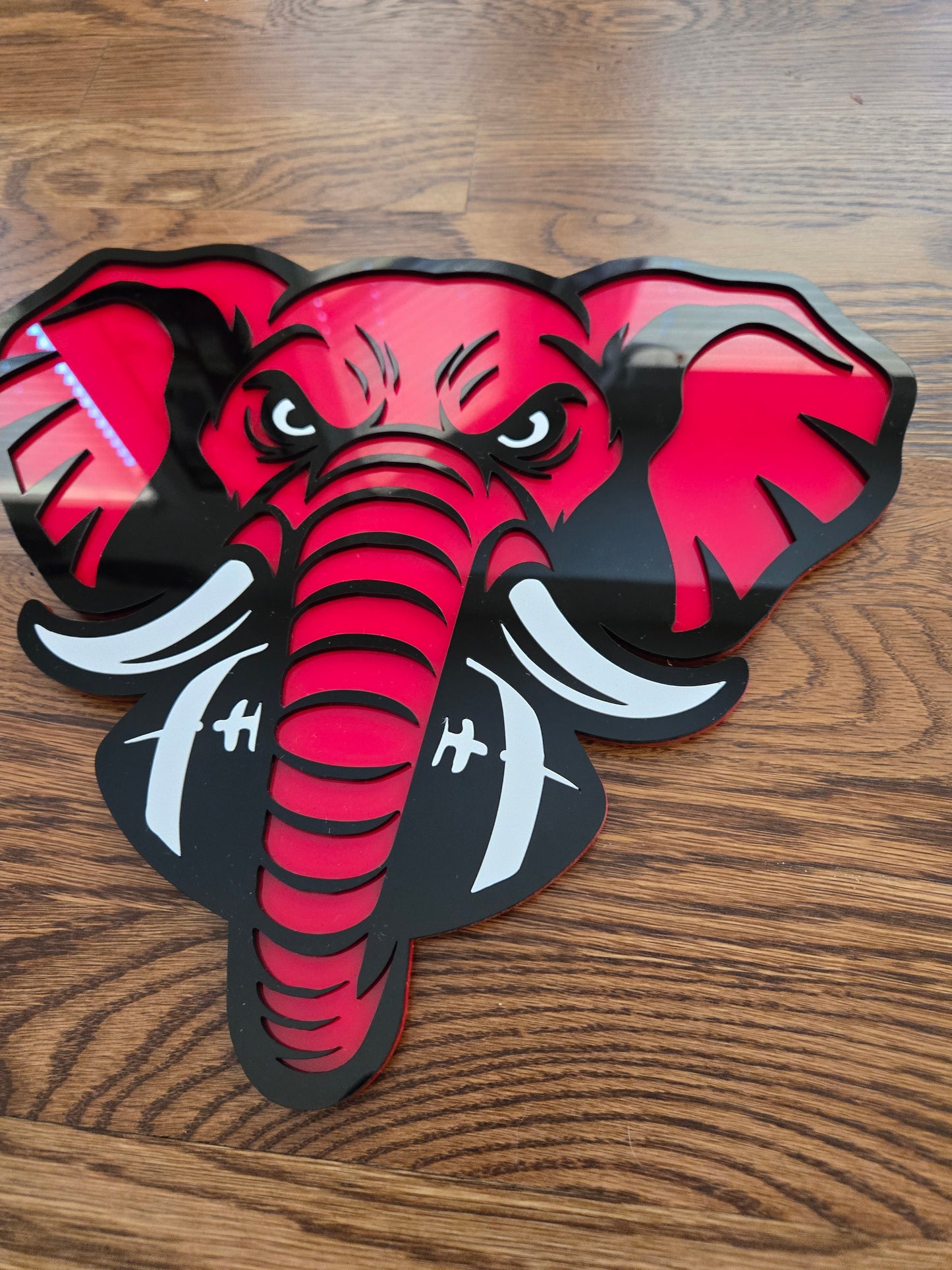 Acrylic Alabama Inspired Football Elephant Sign